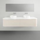 Timberline Santos Wall Hung Vanity with Silk Surface Top and Basin - 1800mm Double Basin | The Blue Space