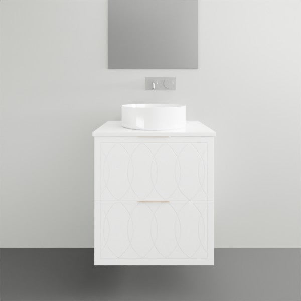Timberline Sutherland House Deco Wall Hung Vanity - 600mm Single Basin | The Blue Space