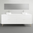 Timberline Sutherland House Retro On Legs Vanity - 2100mm Double Basin | The Blue Space