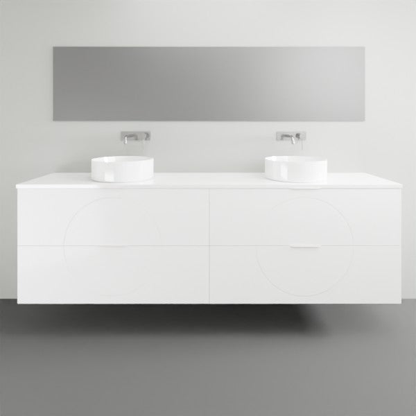 Timberline Sutherland House Retro Wall Hung Vanity - 2100mm Double Basin | The Blue Space