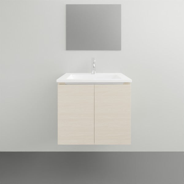 Timberline Swift Wall Hung Vanity with Ceramic Top - 600mm Single Basin | The Blue Space
