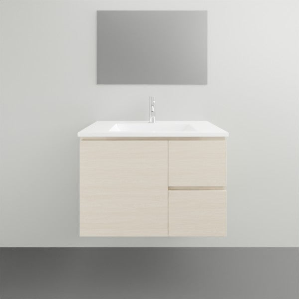 Timberline Swift Wall Hung Vanity with Ceramic Top - 750mm Single Basin | The Blue Space