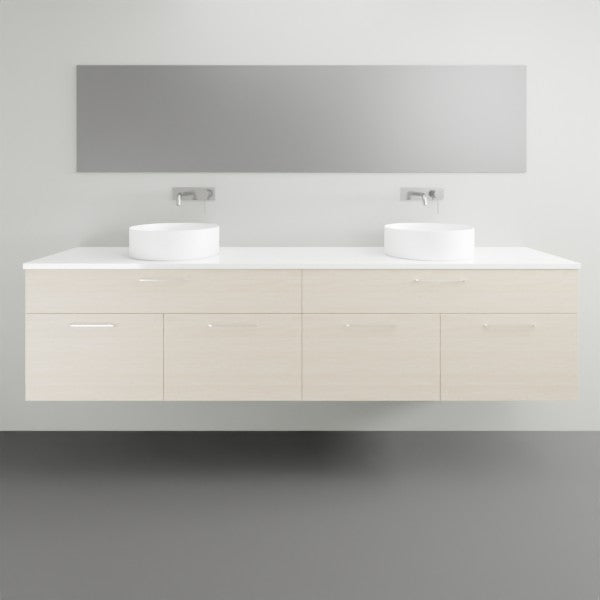 Timberline Taylor Wall Hung Vanity with Silksurface Top - 2100mm Double Basin | The Blue Space