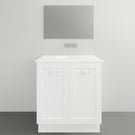 Timberline Victoria Floor Standing Vanity with Silksurface Freedom Top and Above Counter - 750mm Single Basin | The Blue Space