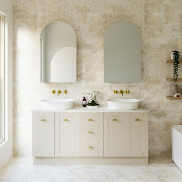 Timberline Victoria Floor Standing Vanity with Silksurface Top and Above Basin