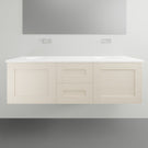 Timberline Victoria Wall Hung Vanity with Silksurface Freedom Top - 1500mm Double Basin | The Blue Space