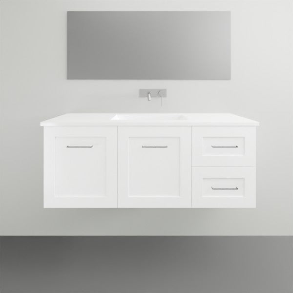 Timberline Victoria Wall Hung Vanity with Silksurface Top and Under Counter - 1200mm Single Basin | The Blue Space