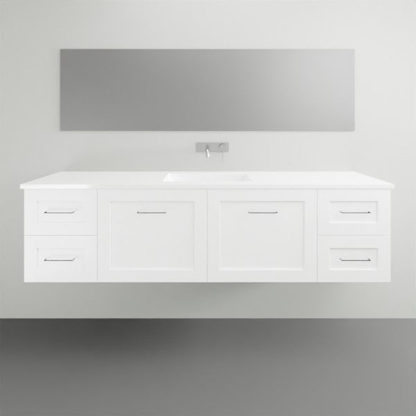 Timberline Victoria Wall Hung Vanity with Silksurface Top and Under Counter - 1800mm Single Basin | The Blue Space