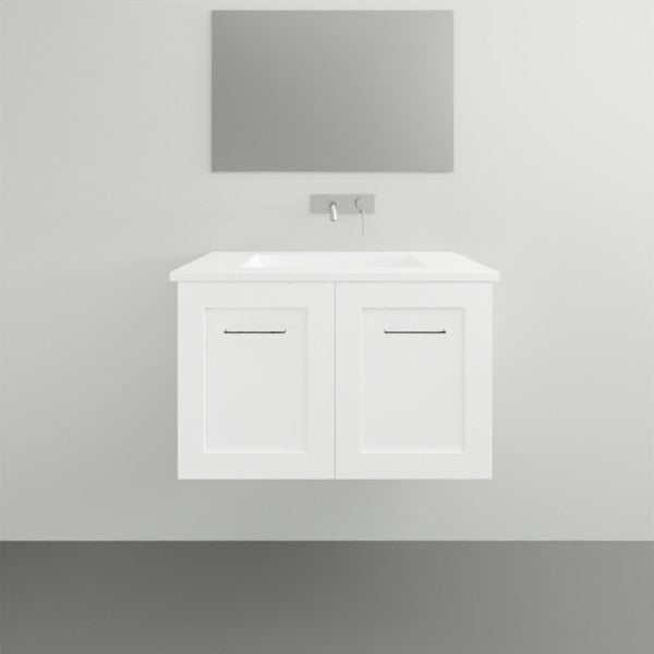 Timberline Victoria Wall Hung Vanity with Silksurface Top and Under Counter - 750mm Single Basin | The Blue Space