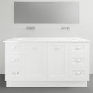 Timberline Victoria Wall Hung Vanity with Under Counter Basin - 1500mm Double Basin | The Blue Space