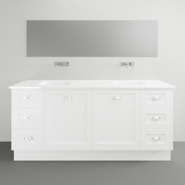 Timberline Victoria Wall Hung Vanity with Under Counter Basin - 1800mm Double Basin | The Blue Space