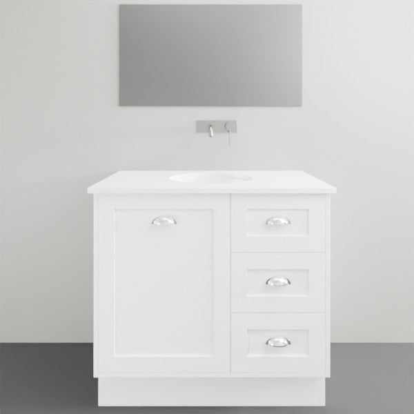 Timberline Victoria Wall Hung Vanity with Under Counter Basin - 900mm Single Basin | The Blue Space