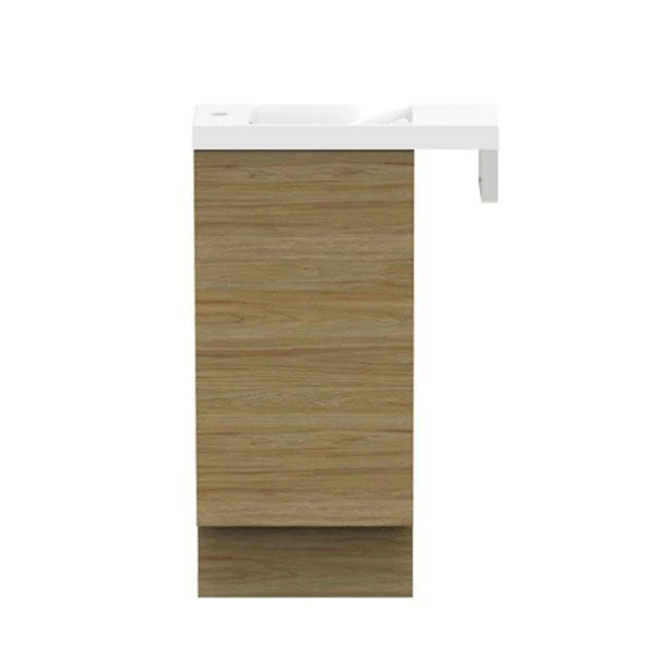 Timberline Oscar Floor Standing Vanity - LH Bowl 550mm Top / 400mm Cabinet | The Blue Space