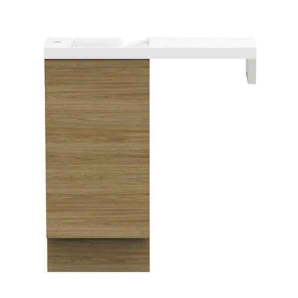 Timberline Oscar Floor Standing Vanity - LH Bowl 800mm Top / 400mm Cabinet | The Blue Space