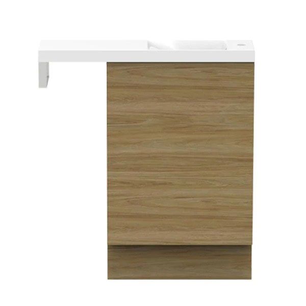 Timberline Oscar Floor Standing Vanity - RH Bowl 800mm Top / 550mm Cabinet | The Blue Space