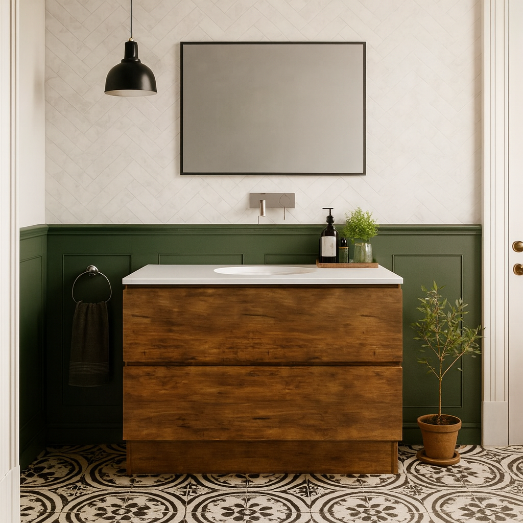 Timberline Nevada Plus Floor Standing Vanity with SilkSurface Top & Under Counter Basin