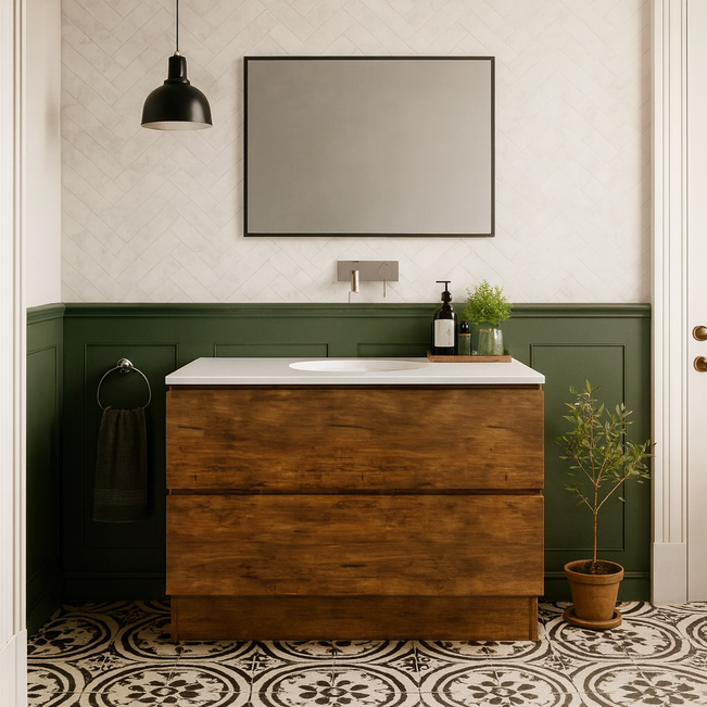 Timberline Nevada Plus Floor Standing Vanity with SilkSurface Top & Under Counter Basin