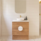 Timberline Oxbow Freestanding Vanity in Planked Urban Oak with Allure Dimple Basin - The Blue Space