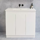 Timberline Rockford Floor Standing Vanity with Haven Top - 900mm Single Basin Lifestyle | The Blue Space