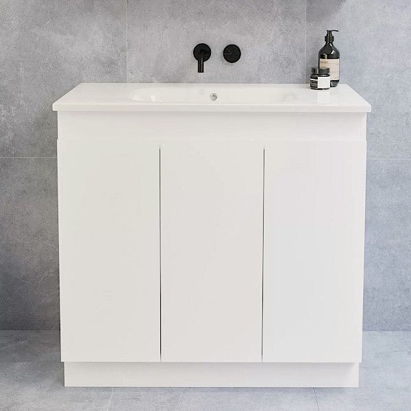Timberline Rockford Floor Standing Vanity with Haven Top - 900mm Single Basin Lifestyle | The Blue Space