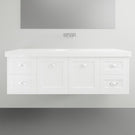 Timberline Victoria Wall Hung Vanity with Silksurface Freedom Top and Under Counter - 1500mm Single Basin | The Blue Space