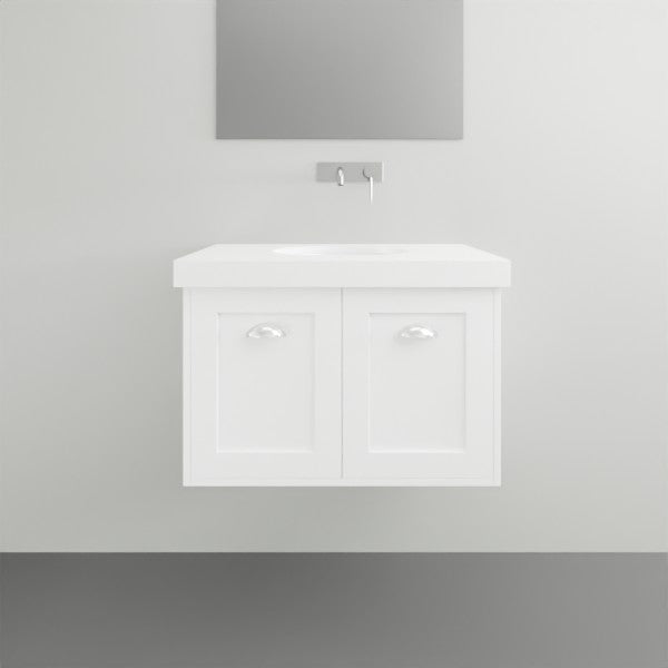 Timberline Victoria Wall Hung Vanity with Silksurface Freedom Top and Under Counter - 750mm Single Basin | The Blue Space