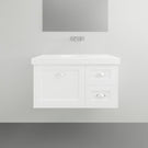 Timberline Victoria Wall Hung Vanity with Silksurface Freedom Top and Under Counter - 900mm Single Basin | The Blue Space
