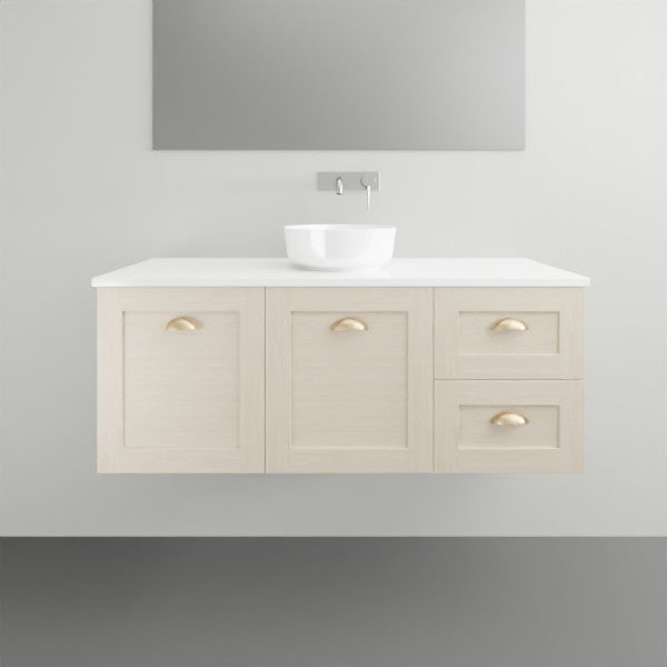Timberline Victoria Wall Hung Vanity with Silksurface Top - 1200mm Single Basin | The Blue Space