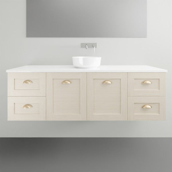 Timberline Victoria Wall Hung Vanity with Silksurface Top - 1500mm Single Basin | The Blue Space