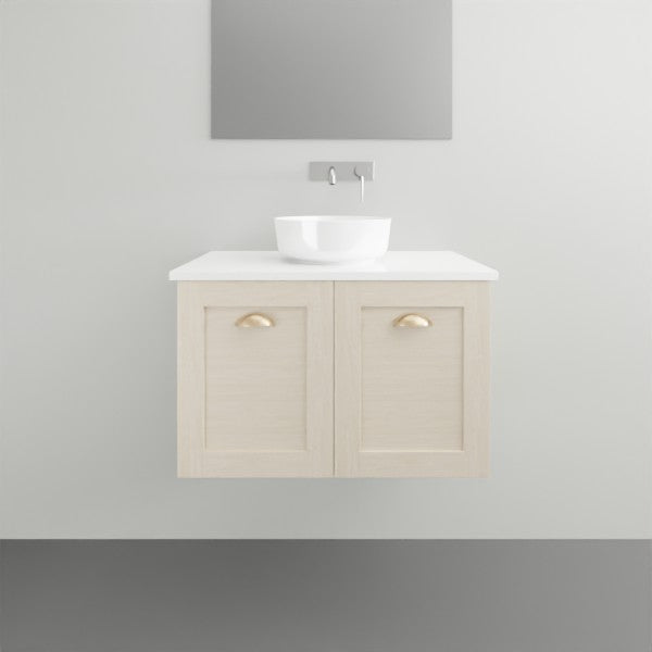 Timberline Victoria Wall Hung Vanity with Silksurface Top - 750mm Single Basin | The Blue Space