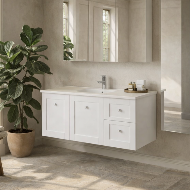 Timberline Victoria Wall Hung Vanity with Alpha Ceramic Top