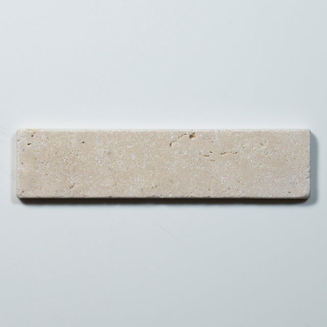 Tumbled Natural Beige Travertine Subway Tile 50mm x 200mm Sample