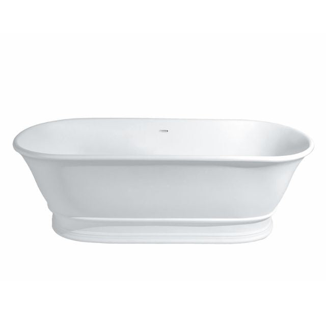 Turner Hastings Cambridge 156 TitanCast Bath with Overflow - Gloss White
