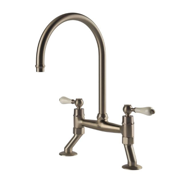 Turner Hastings Ludlow Bridge Mixer Tap - Brushed Nickel