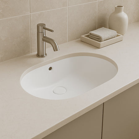 Turner Hastings Narva 57x 39 Undercounter Pill Basin - Matte White
