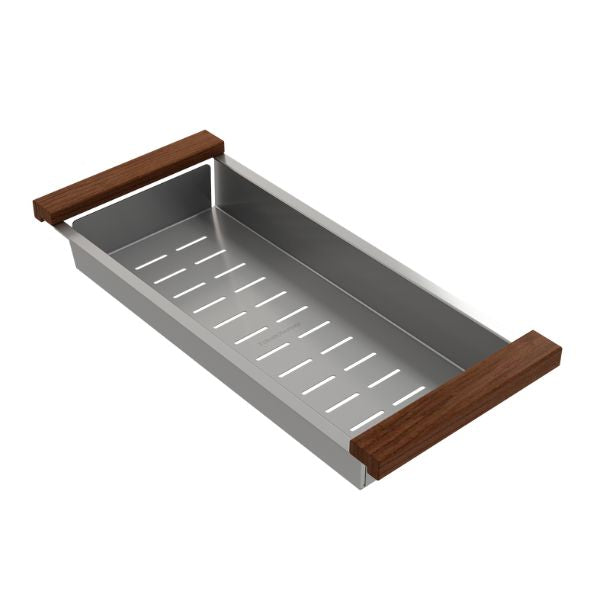 Turner Hastings Stainless Steel and Timber Sink Colander