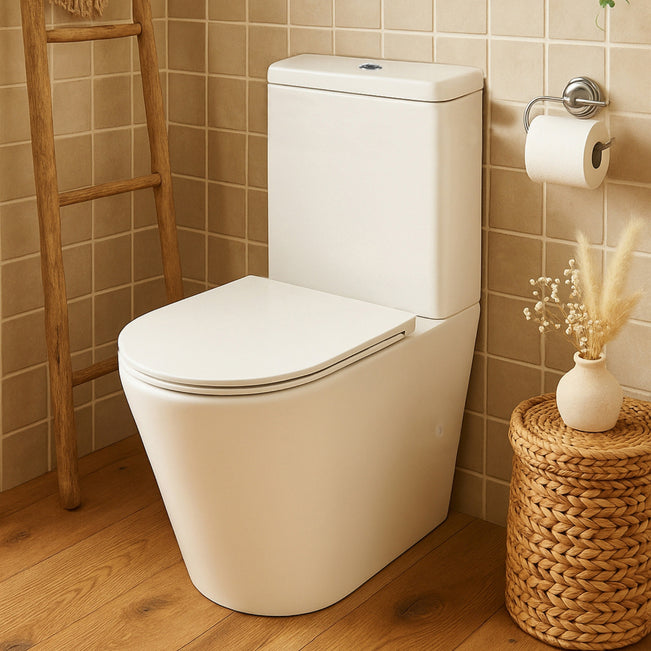 Turner Hastings Fino WhisperFlush Gloss White Back to Wall Toilet Suite with Thick Seat - Geberit Internals