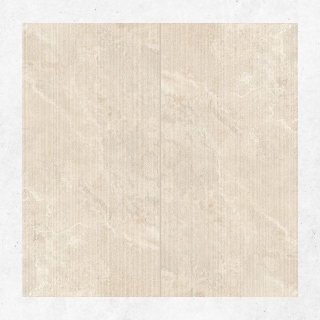 Tuscan Beige Travertine Look Tile 600mm x 1200mm Feature 612CRWBED - The Blue Space