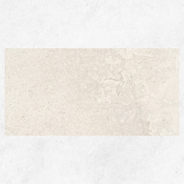 Tuscan White Travertine Look Tile 600mm x 1200mm