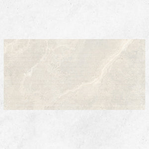 Tuscan White Travertine Look Tile 600mm x 1200mm Feature