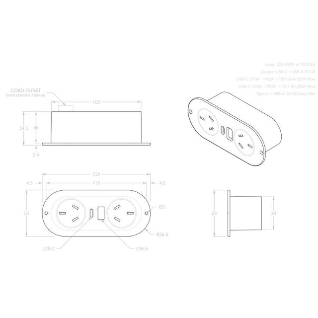 ADP In Drawer Power Point Black