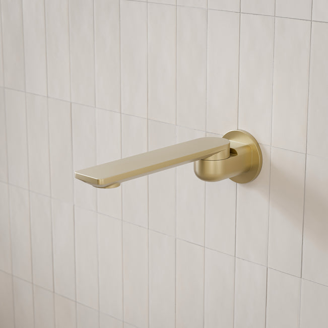 Caroma Urbane II Low Lead Round 180mm Basin/Bath Outlet Brushed Brass