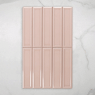 Whitehaven Pink Gloss Frame Ceramic Subway Tile 68x280mm online at The Blue Space