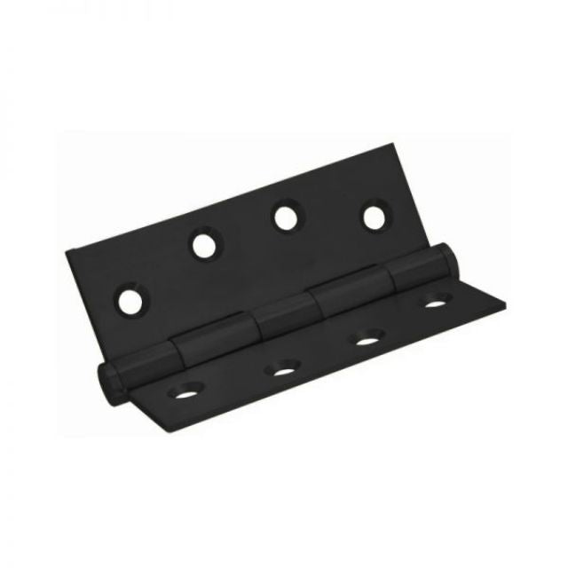Zanda Butt Hinge Fixed Pin 100 x 100mm Matte Black - The Blue Space