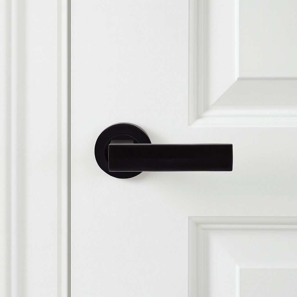 Zanda Boston Passage Door Handle Set Matte Black - The Blue Space