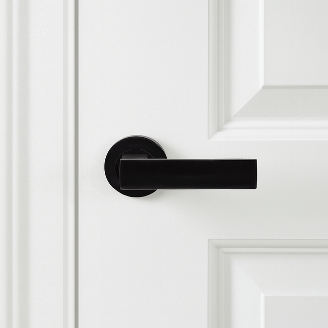 Zanda Boston Passage Door Handle Set Matte Black - The Blue Space