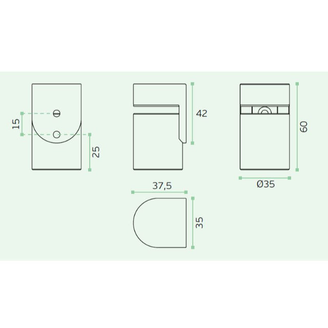 Zanda Magnetic Door Stop 316 Stainless Steel