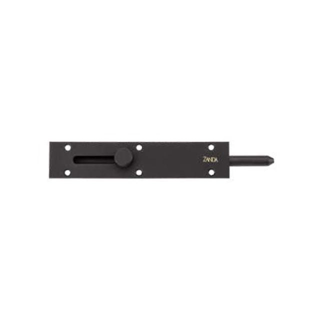 Zanda Straight Reverse Barrel Bolt 150 x 31mm Matte Black