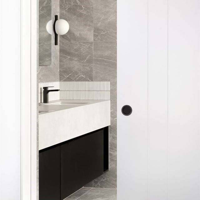 Zanda Visca Round Flush Pull Kit Matte Black