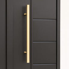 Zanda Satin Brass Round Pull Door Handle - Straight Pair - The Blue Space